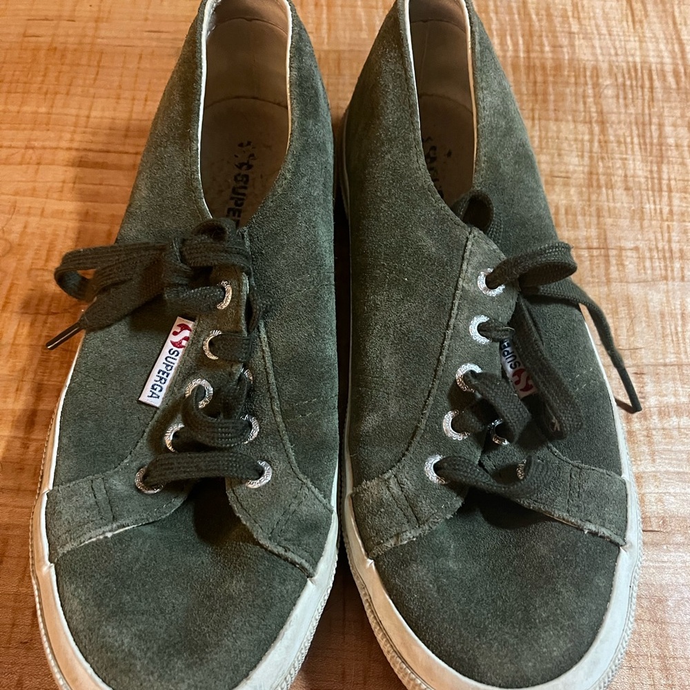 Green Superga sneakers